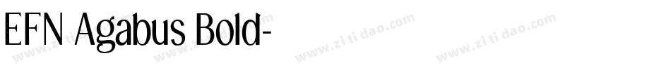 EFN Agabus Bold字体转换